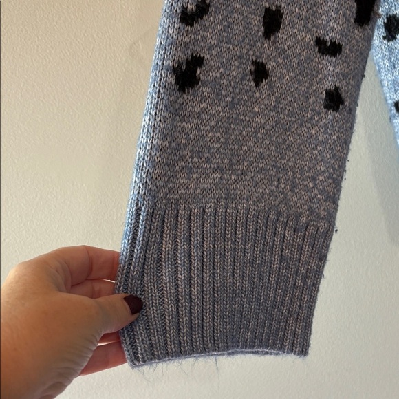 Nine West Blue Leopard Pattern Sweater Size PL - Picture 3 of 5